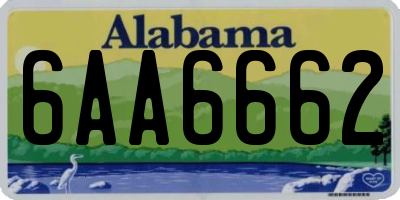 AL license plate 6AA6662