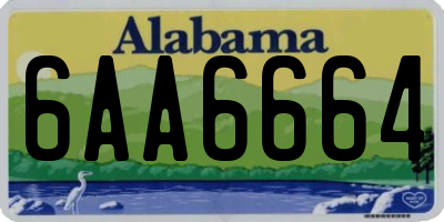 AL license plate 6AA6664