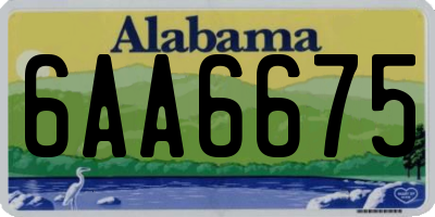 AL license plate 6AA6675