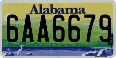 AL license plate 6AA6679