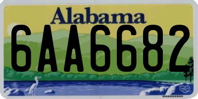 AL license plate 6AA6682