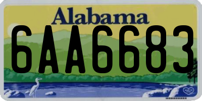 AL license plate 6AA6683