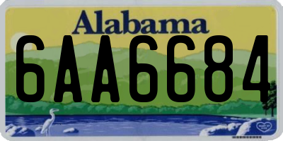 AL license plate 6AA6684