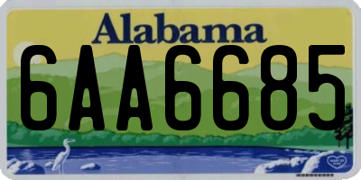 AL license plate 6AA6685