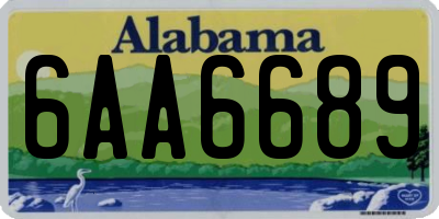 AL license plate 6AA6689