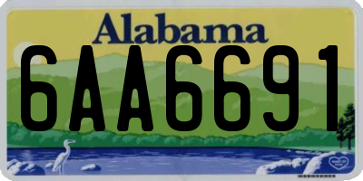 AL license plate 6AA6691