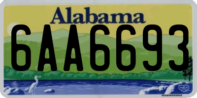 AL license plate 6AA6693