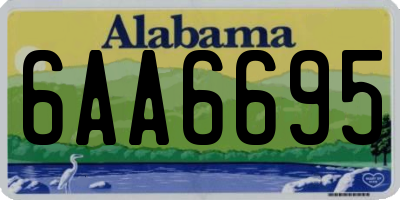 AL license plate 6AA6695