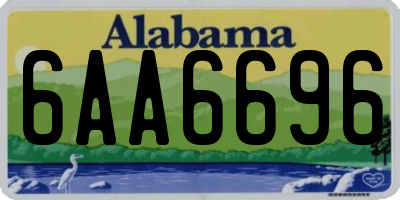 AL license plate 6AA6696