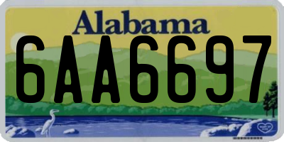 AL license plate 6AA6697