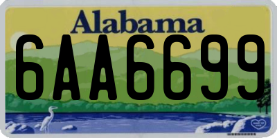AL license plate 6AA6699