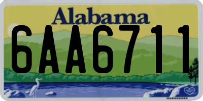 AL license plate 6AA6711