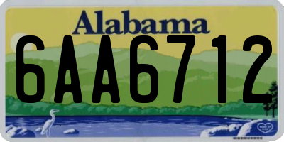 AL license plate 6AA6712