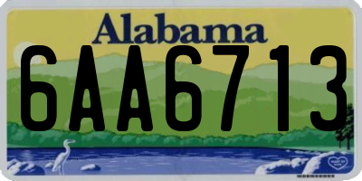 AL license plate 6AA6713