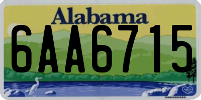 AL license plate 6AA6715