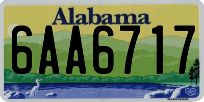 AL license plate 6AA6717