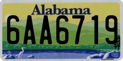 AL license plate 6AA6719
