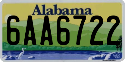 AL license plate 6AA6722