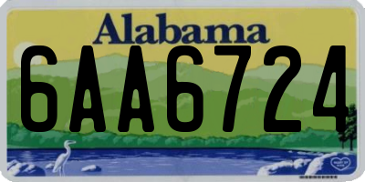 AL license plate 6AA6724