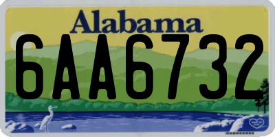 AL license plate 6AA6732