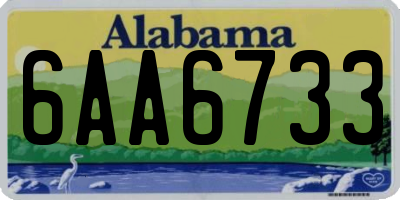 AL license plate 6AA6733