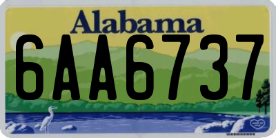 AL license plate 6AA6737