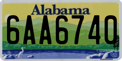 AL license plate 6AA6740