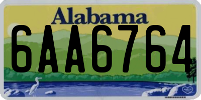 AL license plate 6AA6764