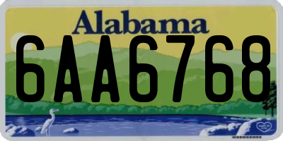 AL license plate 6AA6768