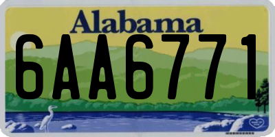 AL license plate 6AA6771
