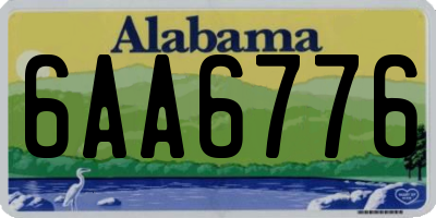AL license plate 6AA6776