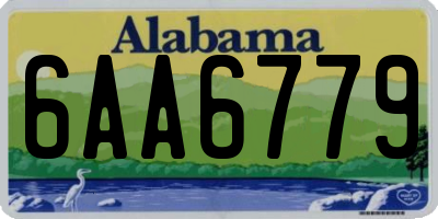AL license plate 6AA6779