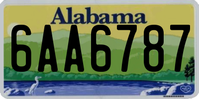 AL license plate 6AA6787