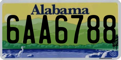 AL license plate 6AA6788