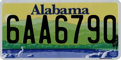 AL license plate 6AA6790