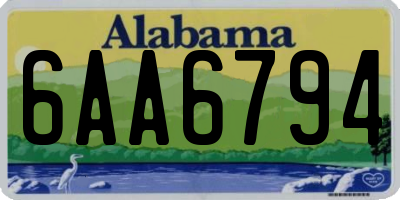 AL license plate 6AA6794