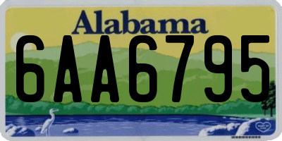 AL license plate 6AA6795
