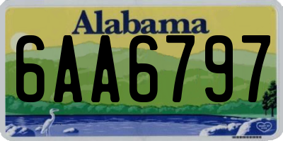 AL license plate 6AA6797