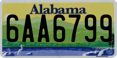 AL license plate 6AA6799