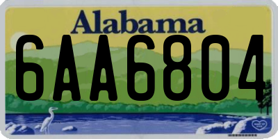 AL license plate 6AA6804