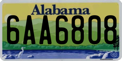 AL license plate 6AA6808