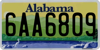 AL license plate 6AA6809