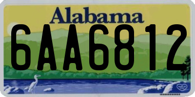 AL license plate 6AA6812