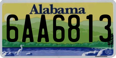 AL license plate 6AA6813