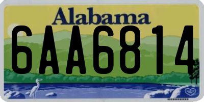 AL license plate 6AA6814