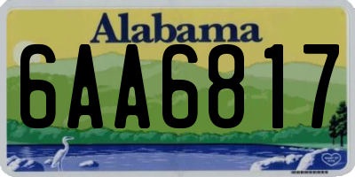 AL license plate 6AA6817
