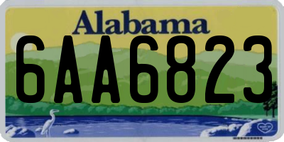 AL license plate 6AA6823