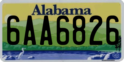AL license plate 6AA6826