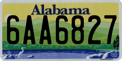 AL license plate 6AA6827