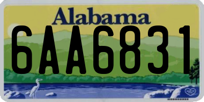 AL license plate 6AA6831